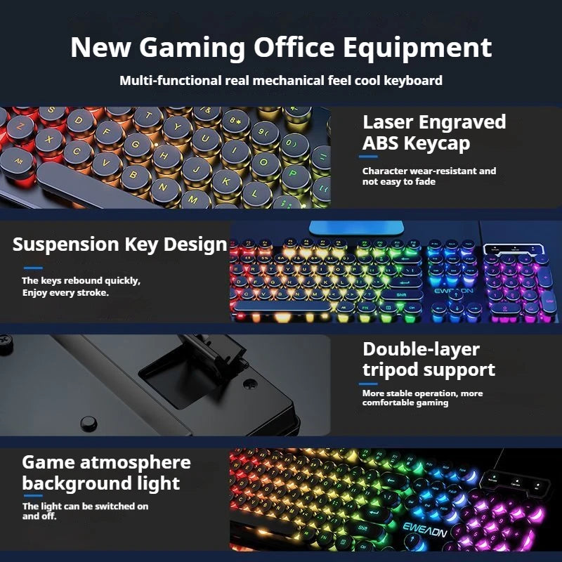 NovaStrike™ Retro RGB Gaming Keyboard