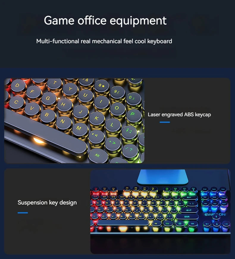 NovaStrike™ Retro RGB Gaming Keyboard