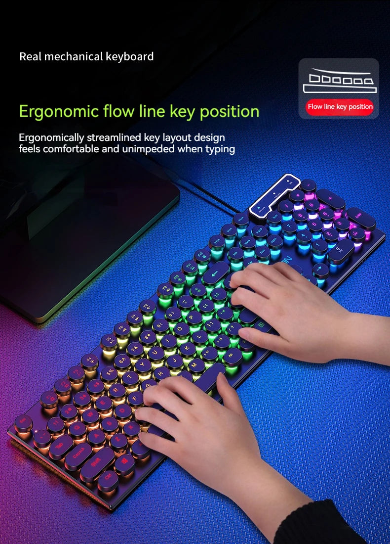 NovaStrike™ Retro RGB Gaming Keyboard