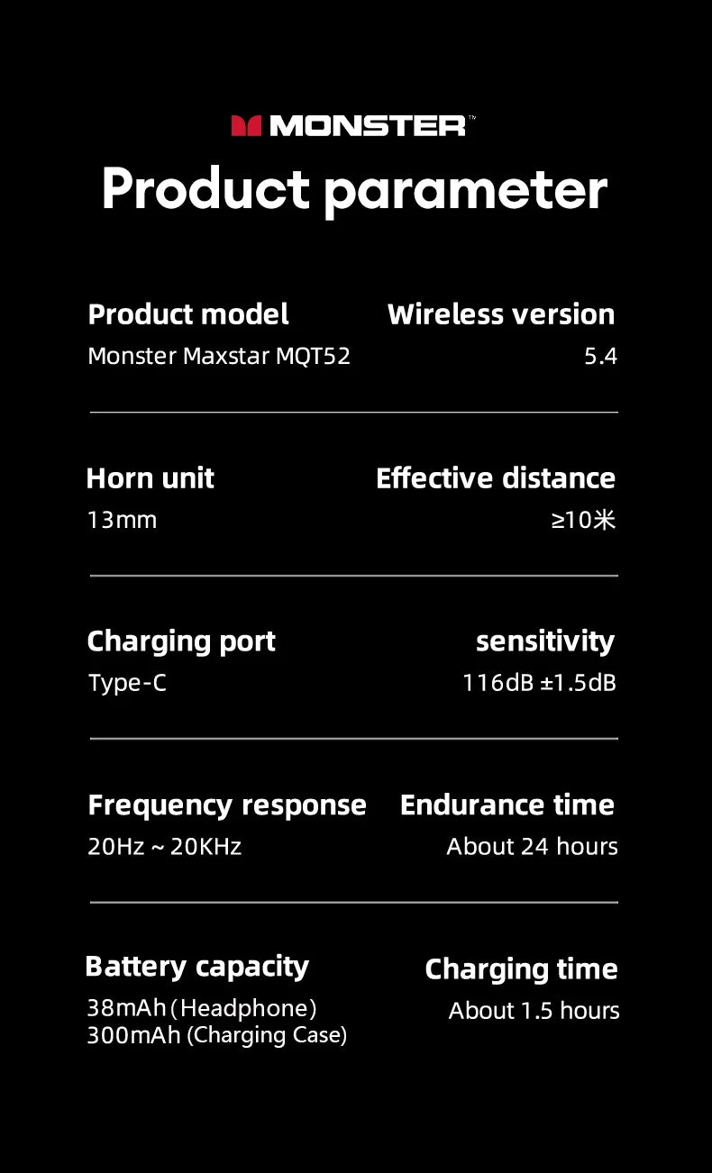 Monster MQT52 AI Translator Earbuds