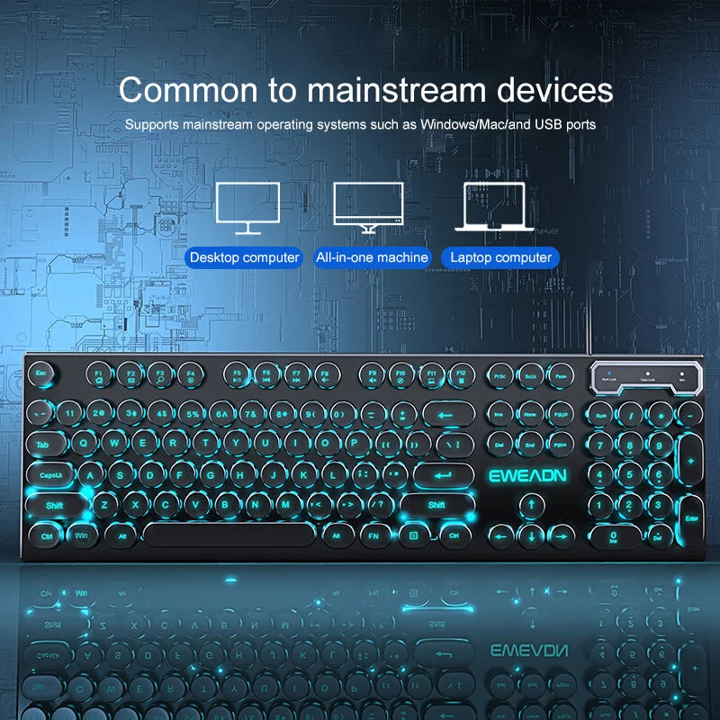 NovaStrike™ Retro RGB Gaming Keyboard