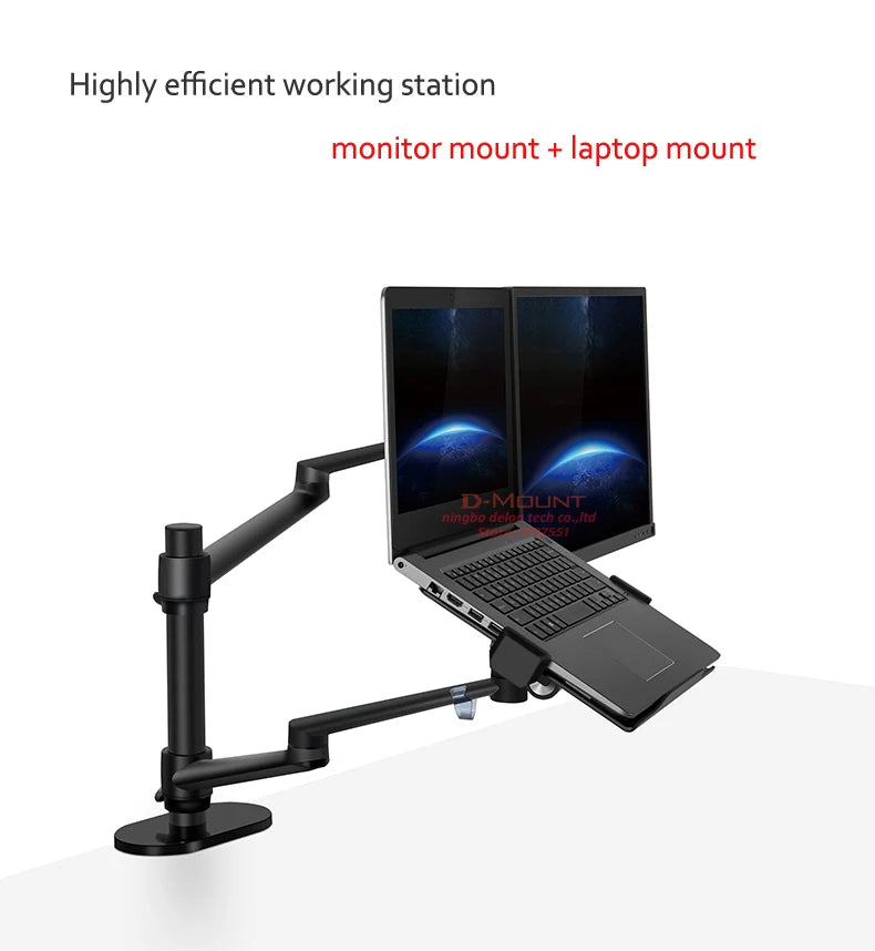 NovaMount™ Pro Dual Monitor & Laptop Arm