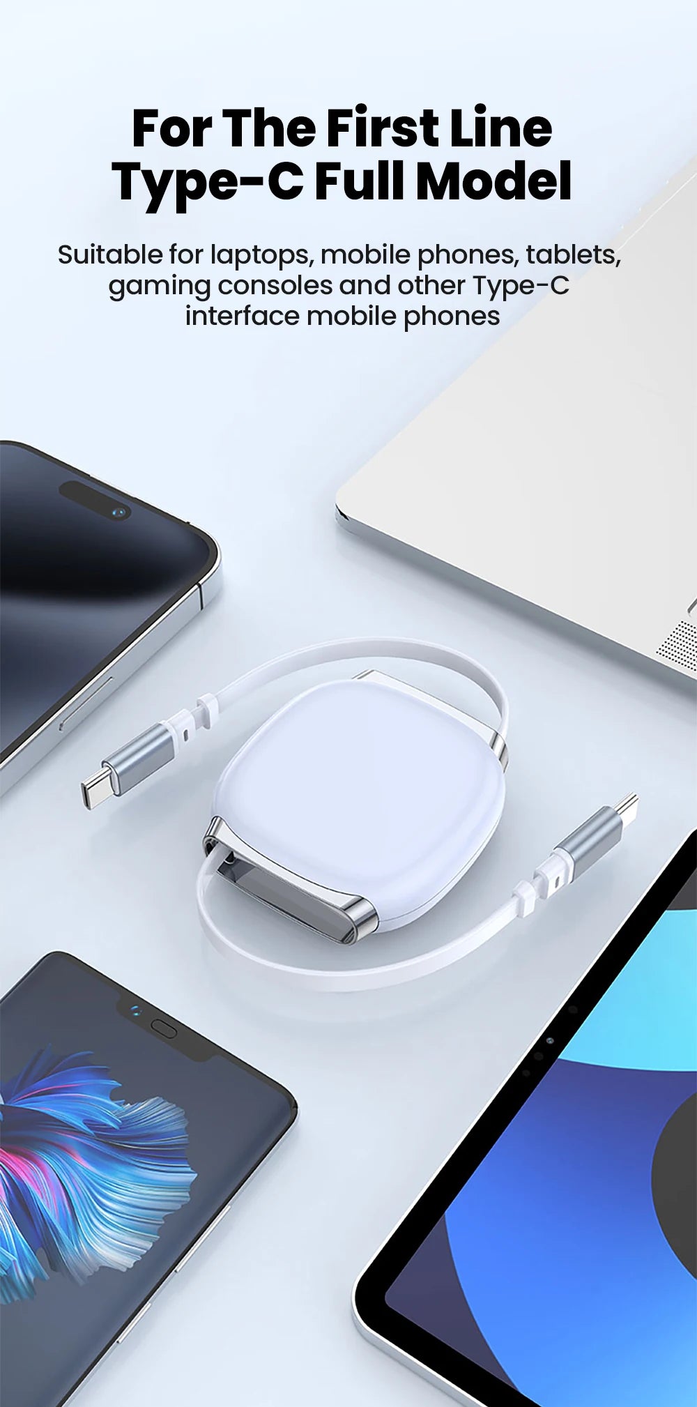 NovaRoll™ Retractable Fast Charging Cable