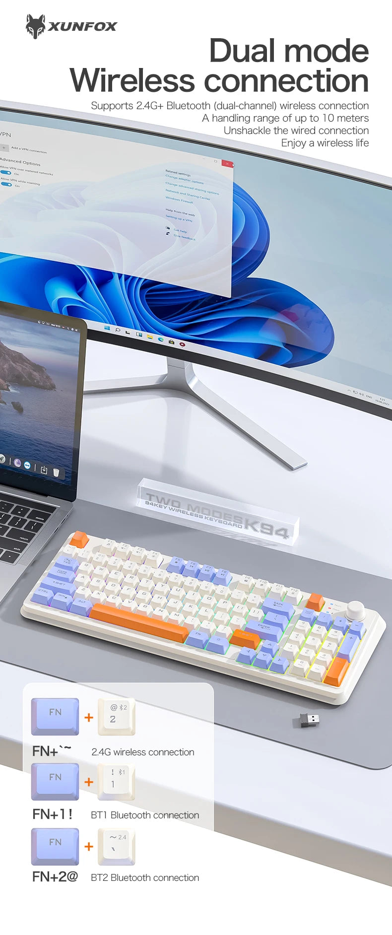 NovaKeys™ K94 Wireless Gaming Keyboard