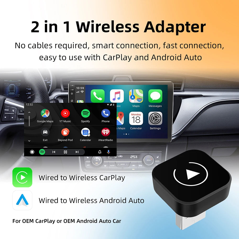 NovaDrive™ Wireless CarPlay &amp; Android Auto Adapter