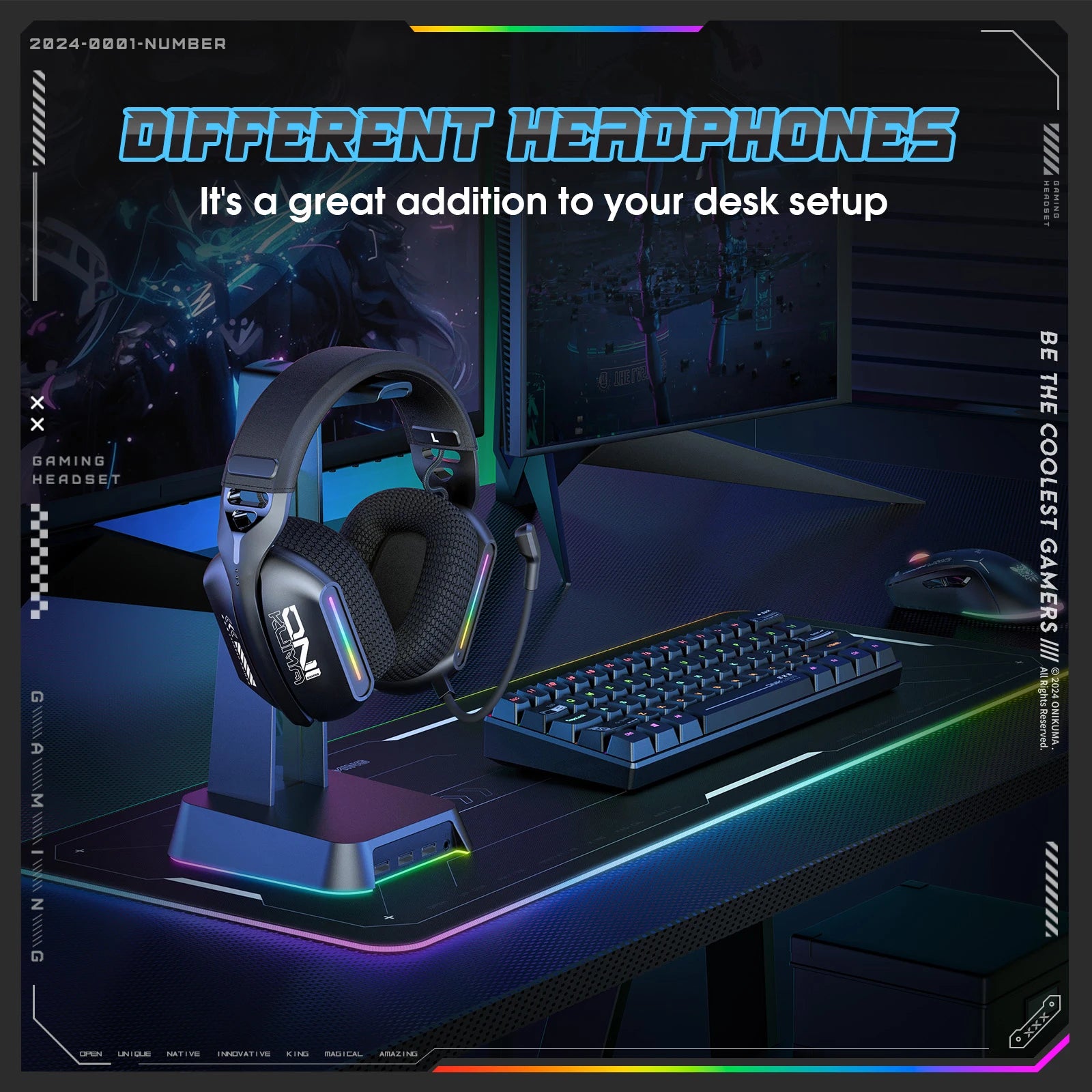 NovaSound™ RGB Wireless Gaming Headset for PS5/PC