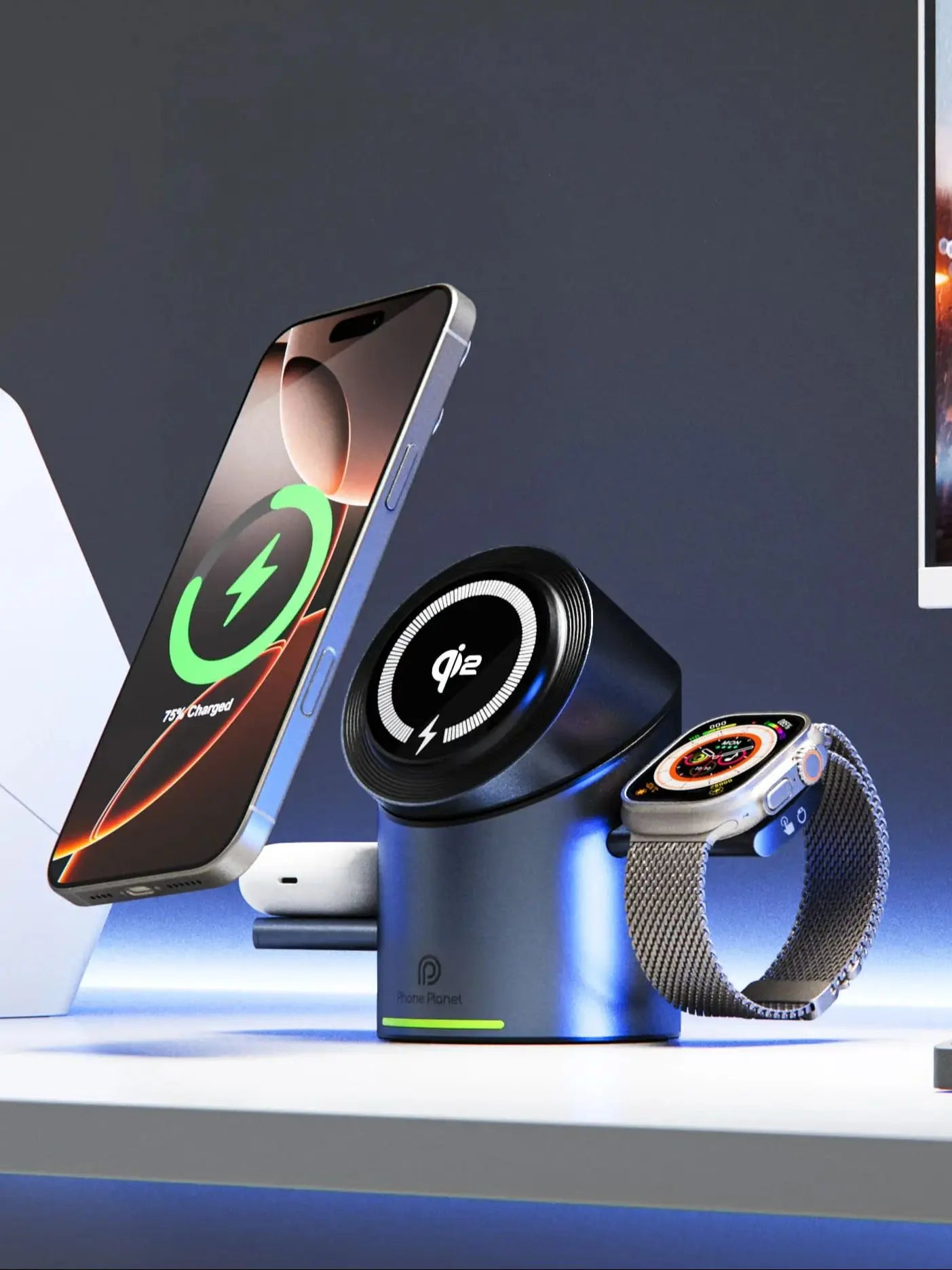 NovaCharge™ 3-in-1 Magnetic Wireless Charging Station
