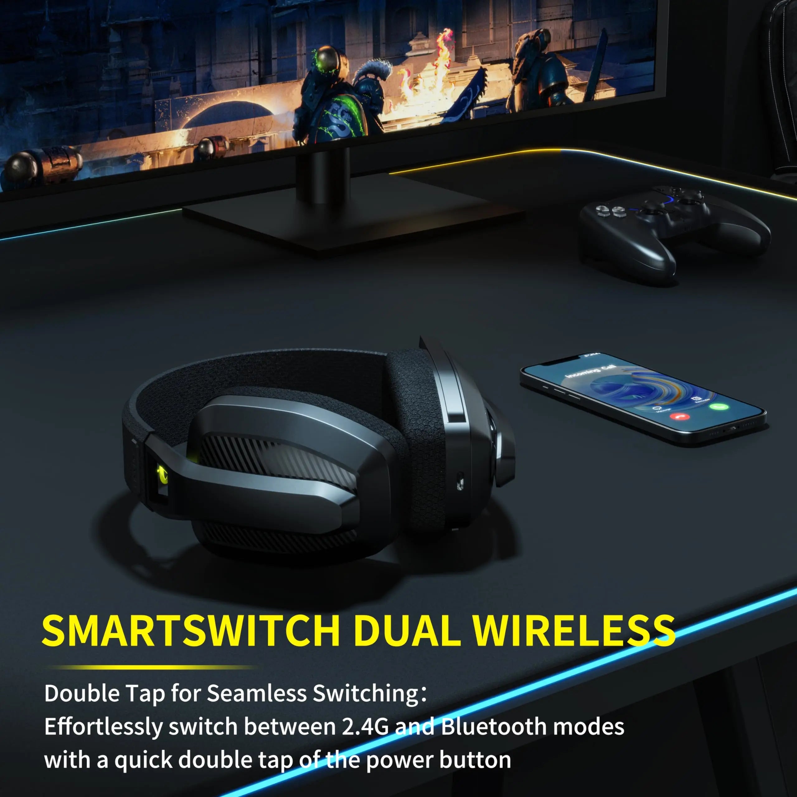 BINNUNE BW06 Gaming Headset for PS5 / PC