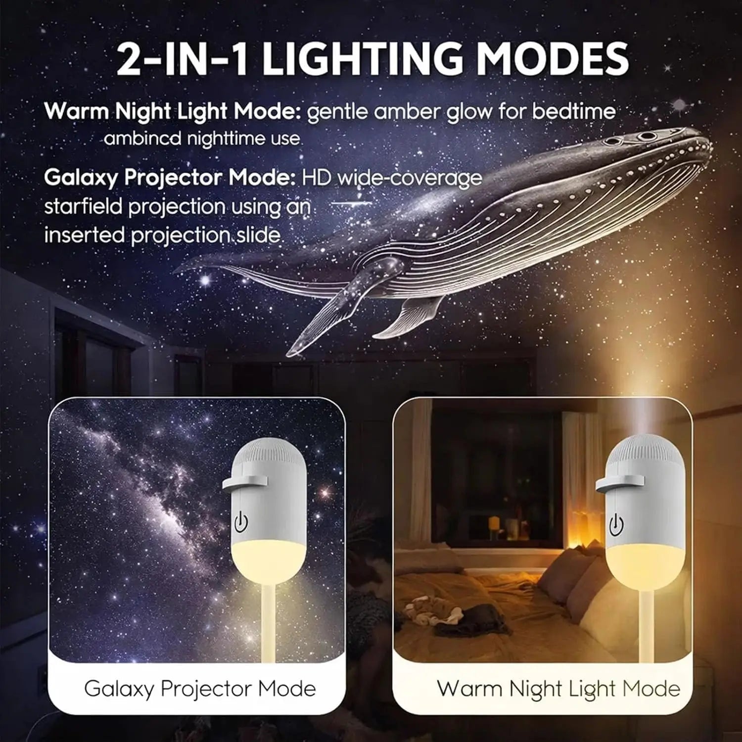 NovaGalaxy™ 10-in-1 Star Projector Night Light