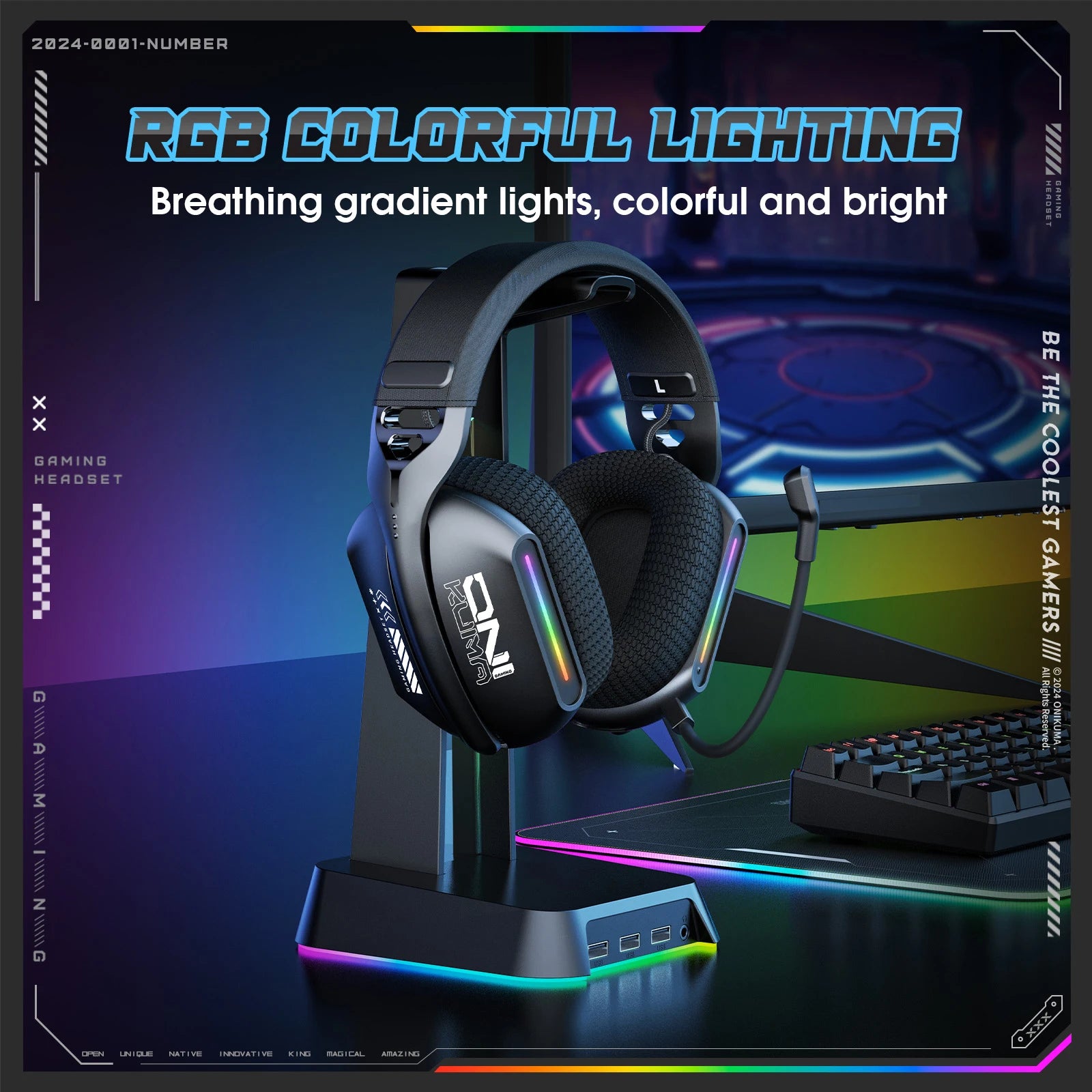 NovaSound™ RGB Wireless Gaming Headset for PS5/PC