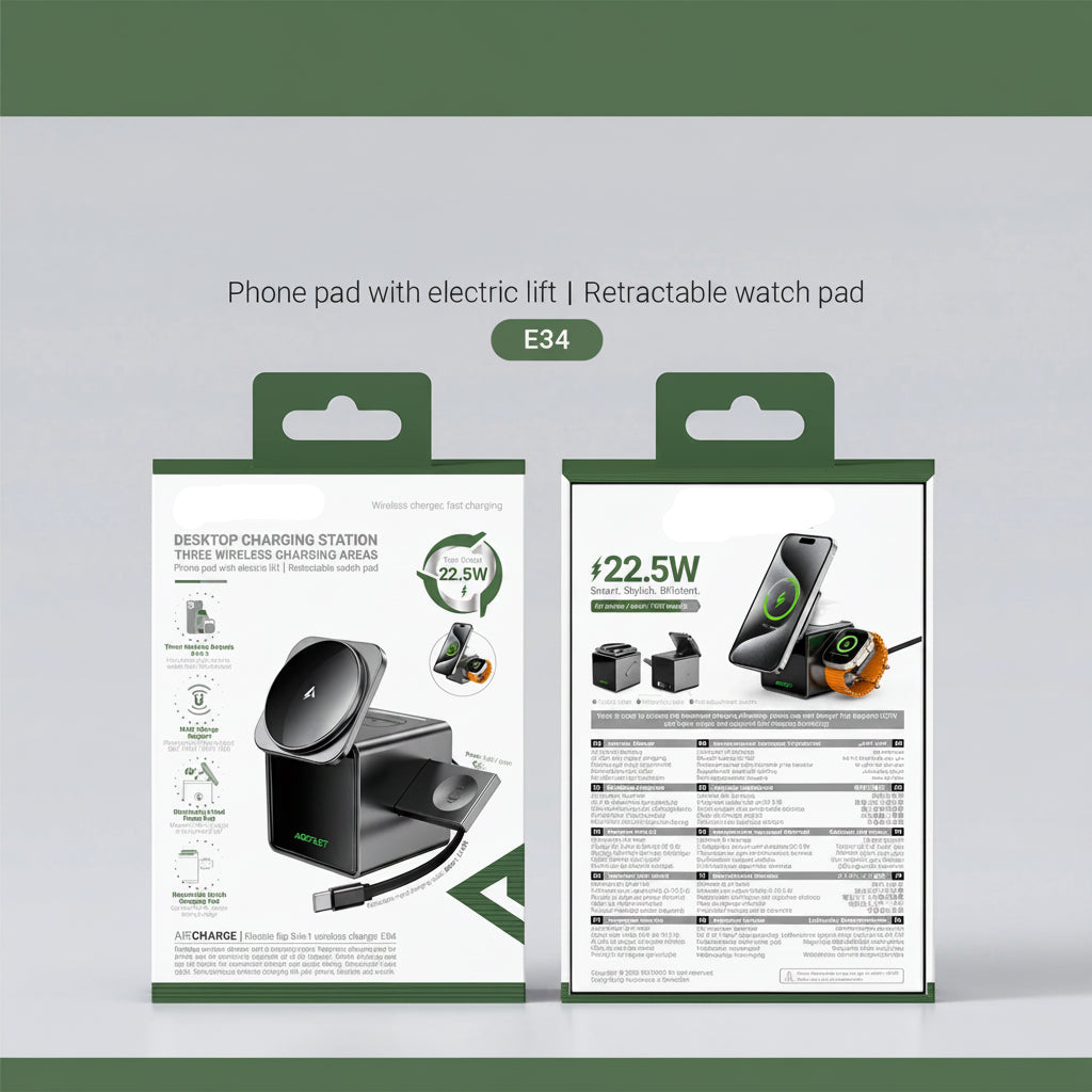 NovaCharge™ 3-in-1 Magnetic Wireless Charging Station