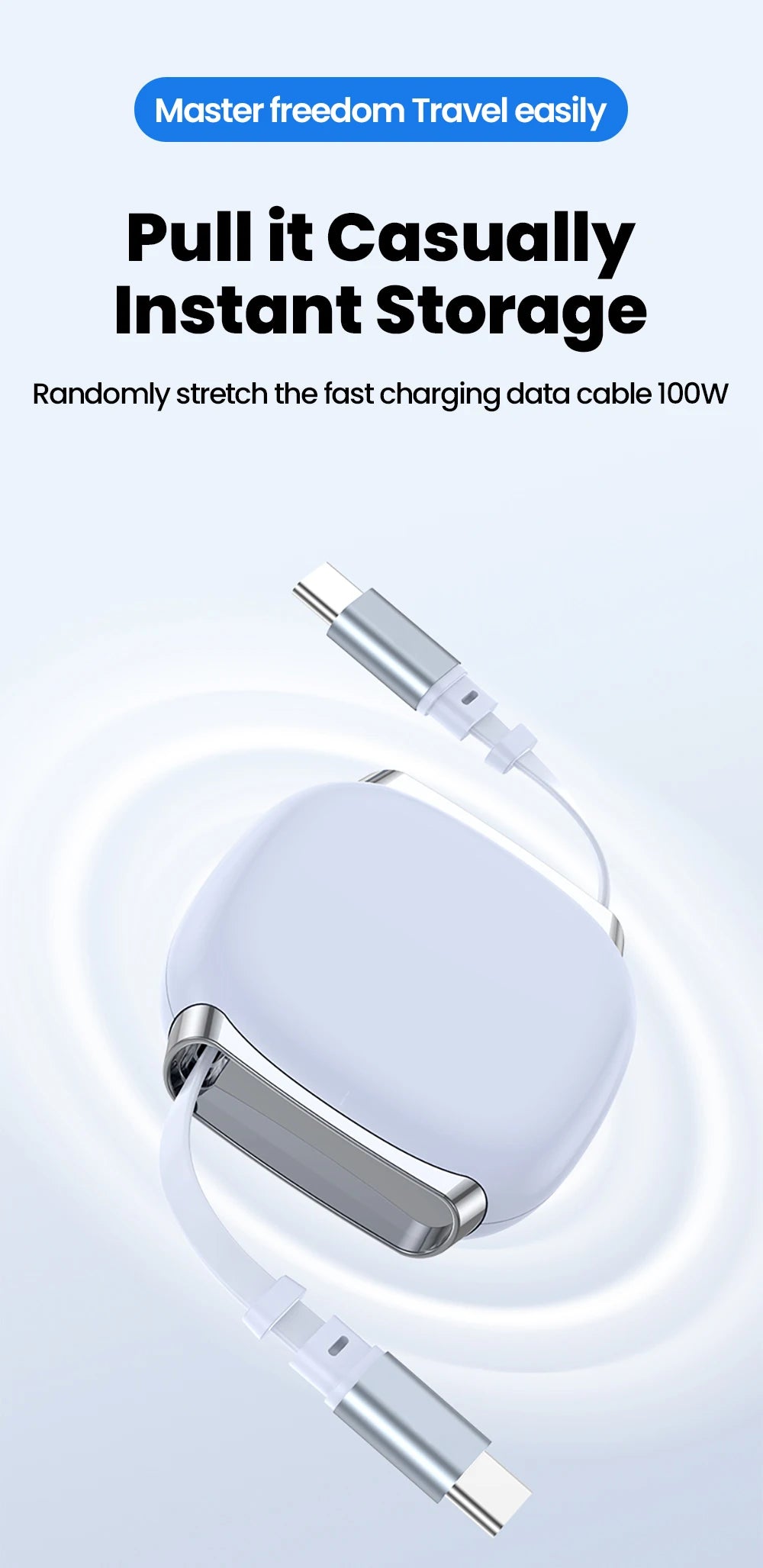 NovaRoll™ Retractable Fast Charging Cable