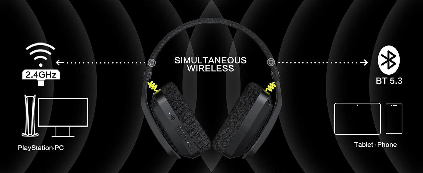 BINNUNE BW06 Gaming Headset for PS5 / PC