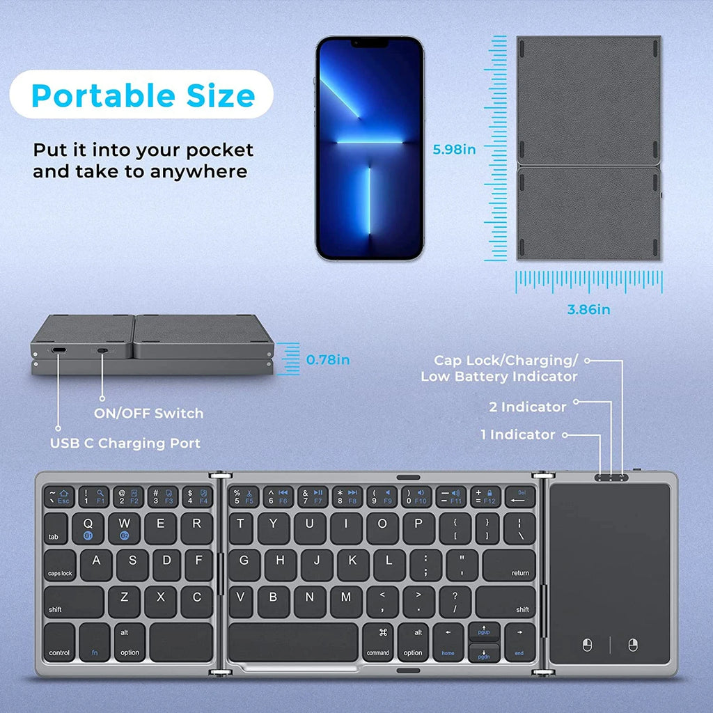 NovaFold™ Wireless Travel Keyboard