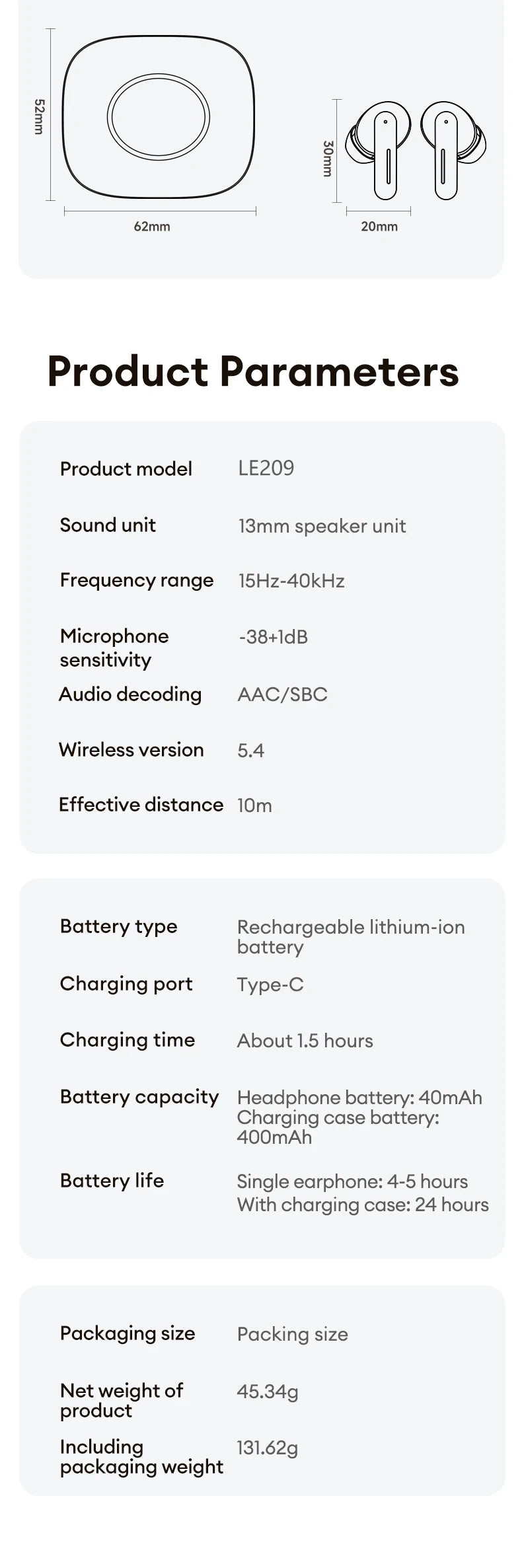 Lenovo LE209 Gaming Earbuds