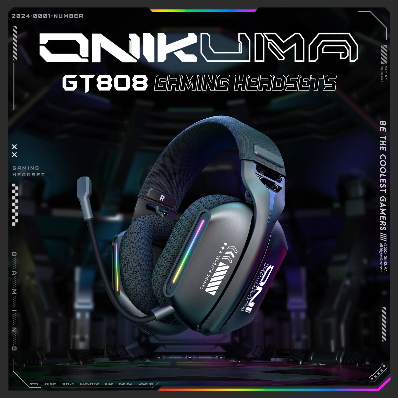 NovaSound™ RGB Wireless Gaming Headset for PS5/PC
