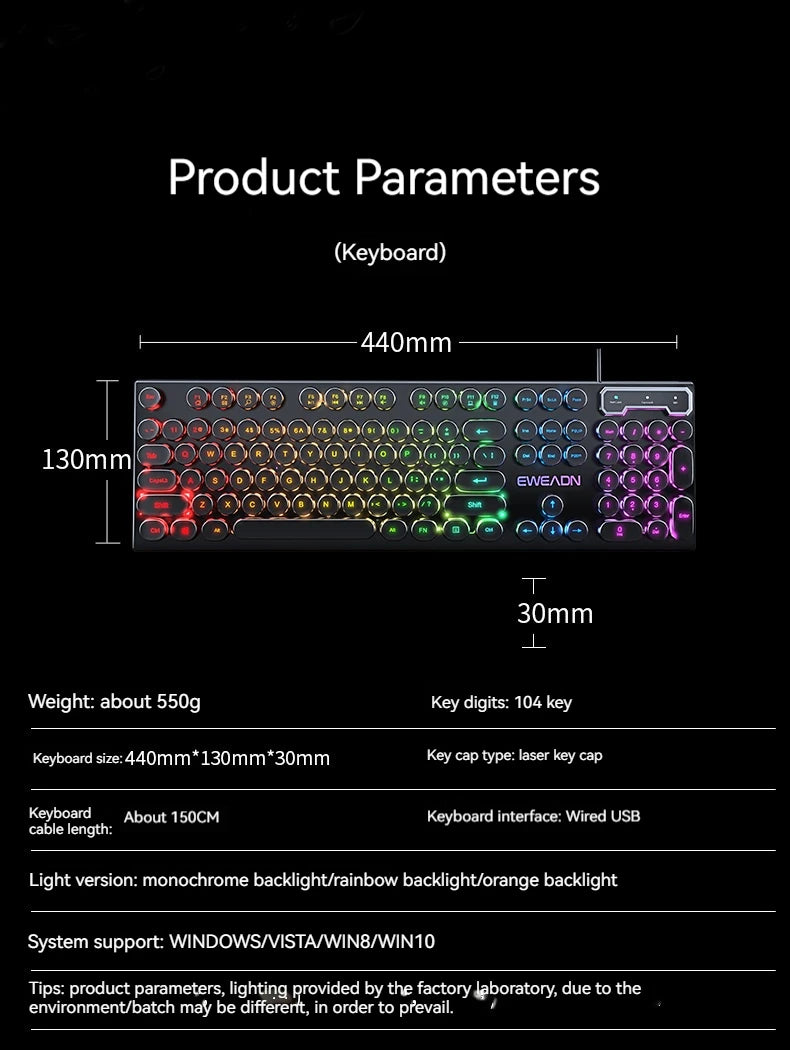 NovaStrike™ Retro RGB Gaming Keyboard
