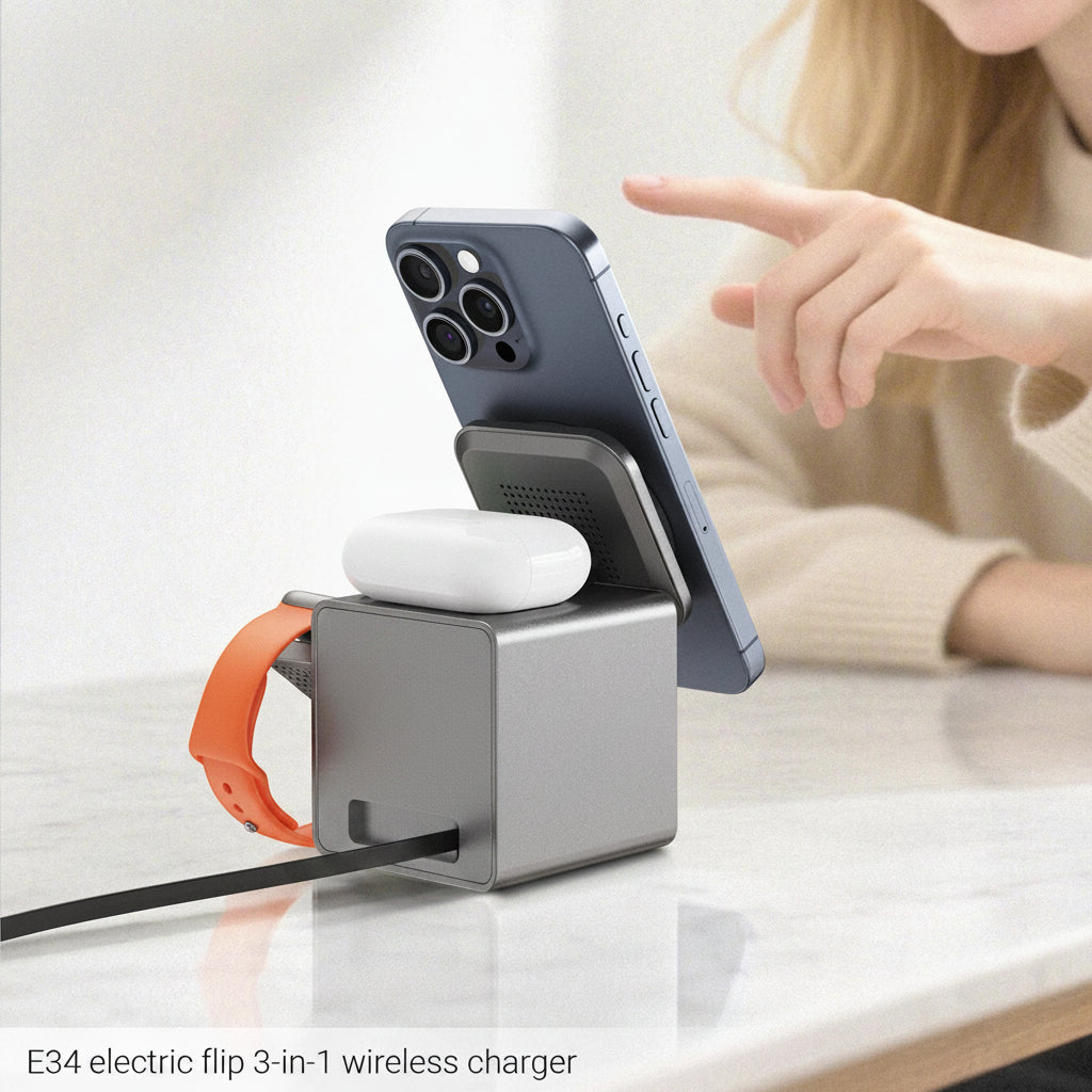 NovaCharge™ 3-in-1 Magnetic Wireless Charging Station