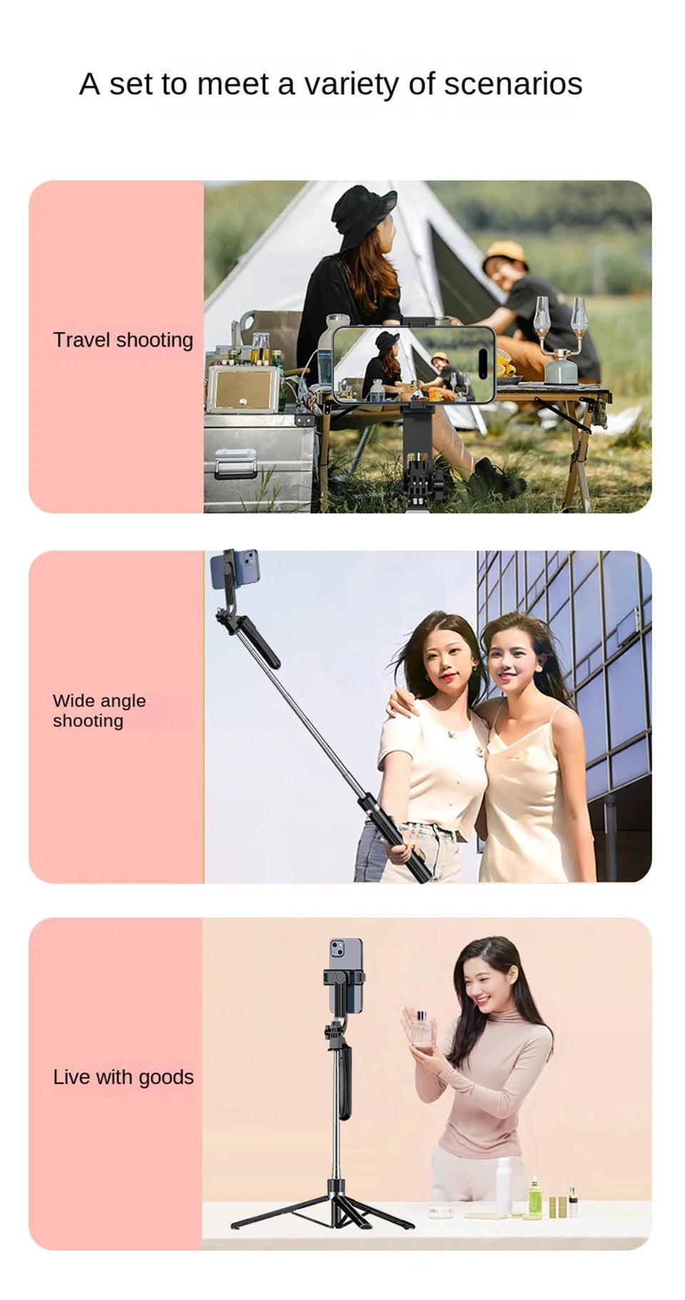 NovaSnap™ Bluetooth Selfie Stick Tripod