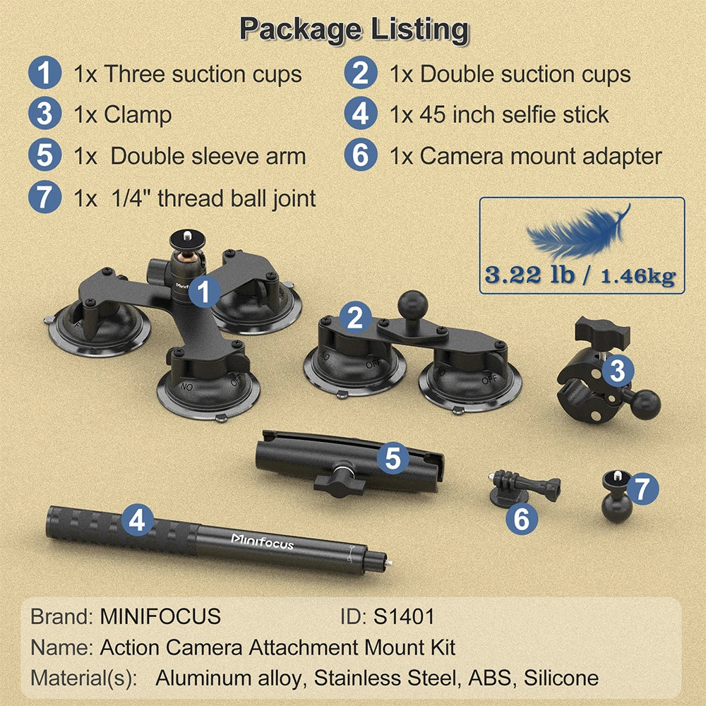 NovaGrip™ Pro Suction Camera Mount