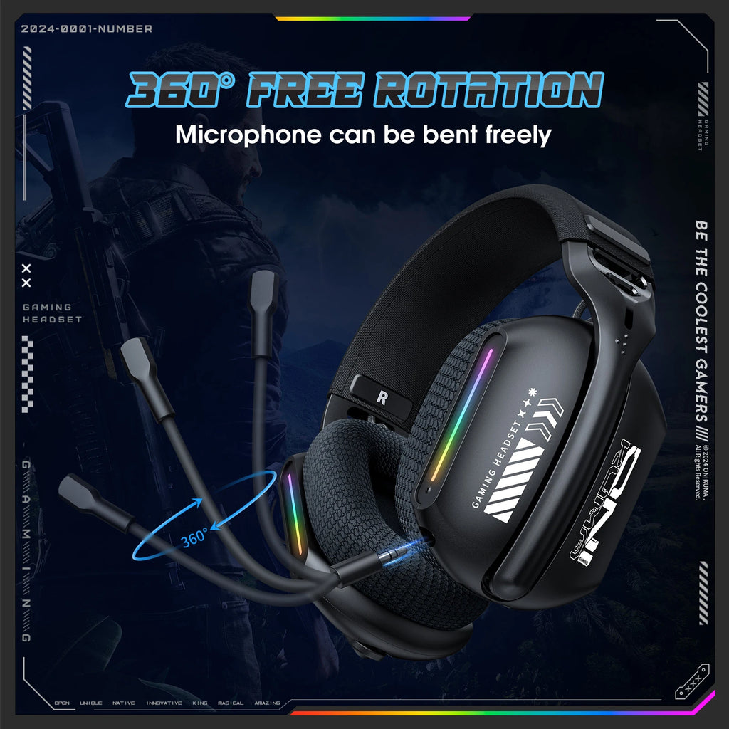 NovaSound™ RGB Wireless Gaming Headset for PS5/PC
