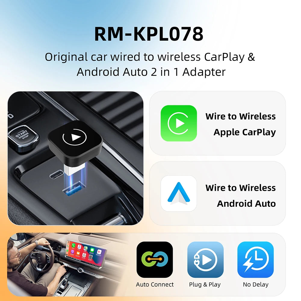 NovaDrive™ Wireless CarPlay &amp; Android Auto Adapter