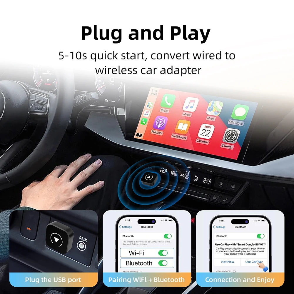 NovaDrive™ Wireless CarPlay &amp; Android Auto Adapter