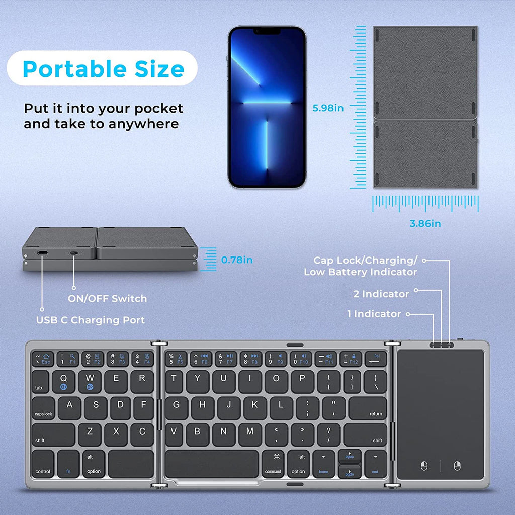 NovaFold™ Wireless Travel Keyboard